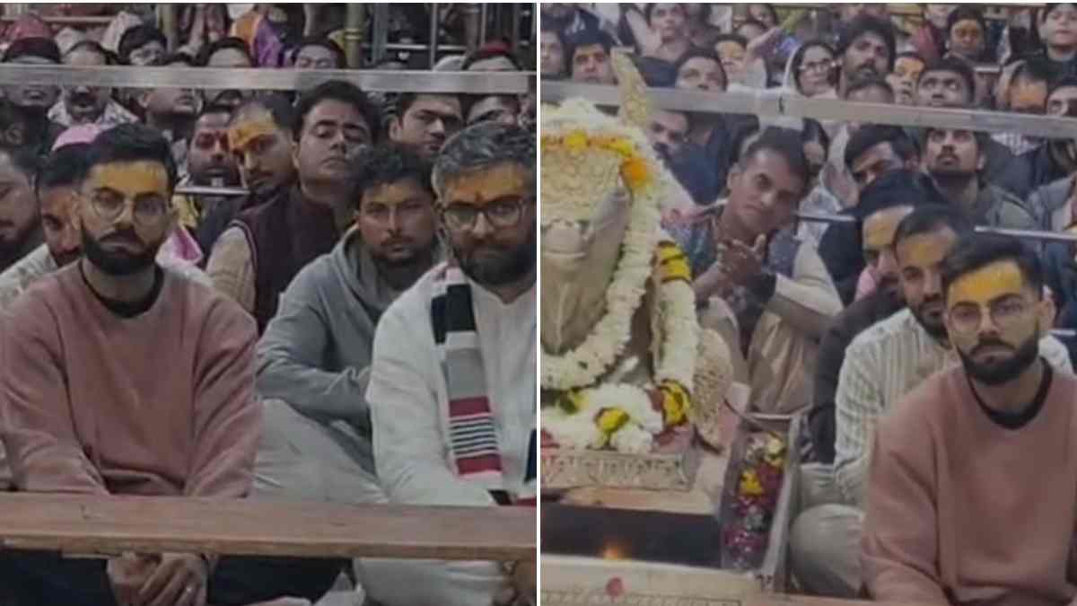 इंदौर ODI से पहले बाबा महाकाल की शरण में टीम इंडिया : विराट कोहली और कुलदीप यादव ने भस्म आरती में टेका माथा