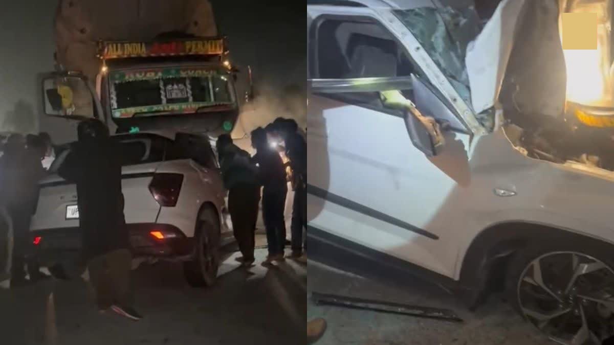 बुलंदशहर में दर्दनाक सड़क हादसा, तेज रफ्तार कार पलटने से तीन युवकों की मौत
