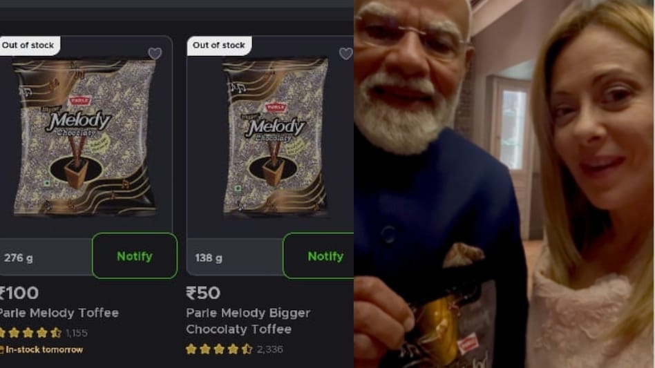 PM मोदी ने जियोर्जिया मेलोनी को गिफ्ट की ‘मेलोडी’ टॉफी, भारत में मची लूट; ब्लिंकिट-जेप्टो पर हुई ‘आउट ऑफ स्टॉक’