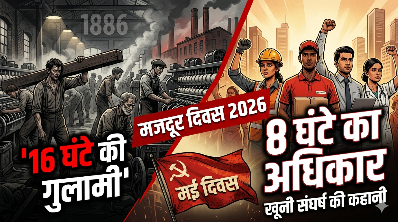 मजदूर दिवस 2026: 16 घंटे की गुलामी से 8 घंटे के अधिकार तक, जानें क्यों खून से लिखी गई है ‘मई दिवस’ की कहानी