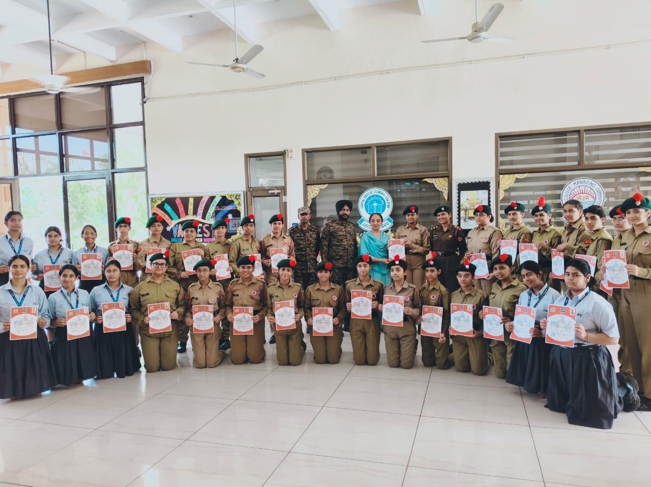 3 पंजाब (गर्ल्स) बटालियन एनसीसी, लुधियाना यूनिट के कैडेट्स ने जूनियर विंग (JW) ‘A’ सर्टिफिकेट परीक्षा सफलतापूर्वक उत्तीर्ण की है तथा 100% परिणाम प्राप्त किया है।