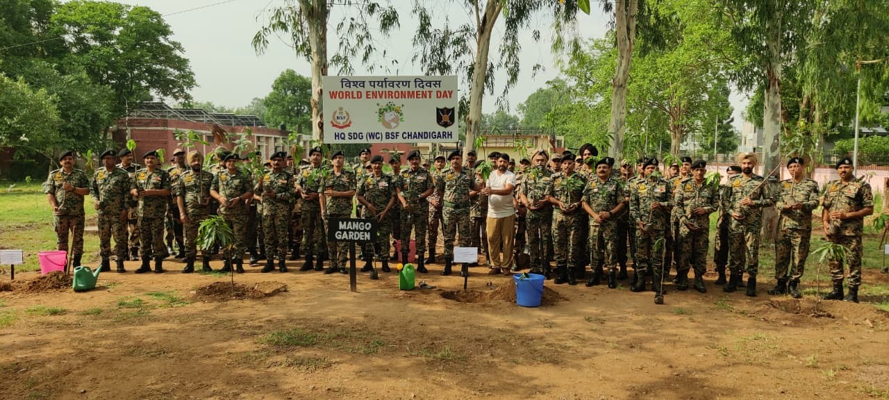 सीमा सुरक्षा बल ने विश्व पर्यावरण दिवस पर वृक्षारोपण अभियान चलाया