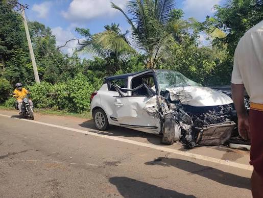 सुल्तानपुर लोधी रोड पर स्विफ्ट कार और रेहड़ी की टक्कर, दो गंभीर घायल